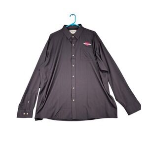 Poncho Outdoors Mens XXL Regular Fit Button Down Shirt CMJ Black Gray‎